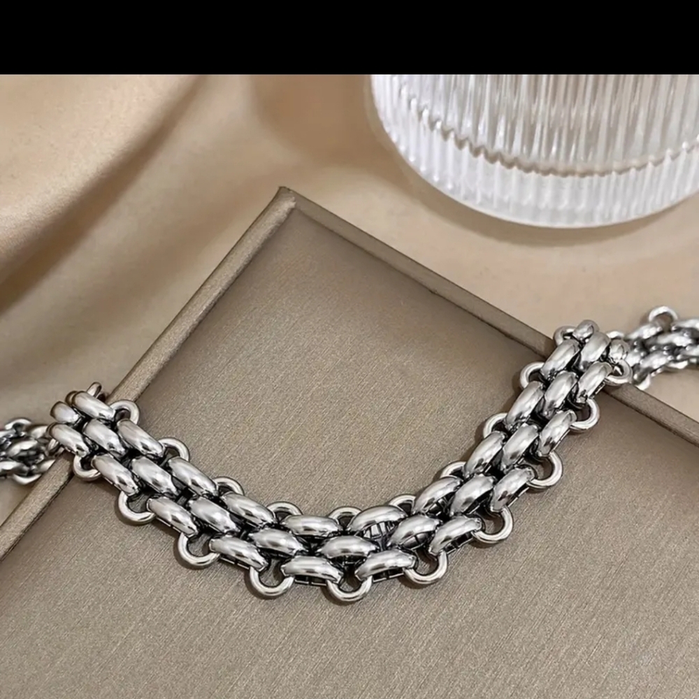 Chunky Sterling Silver Chain Link Bracelet - Picture 4 of 6